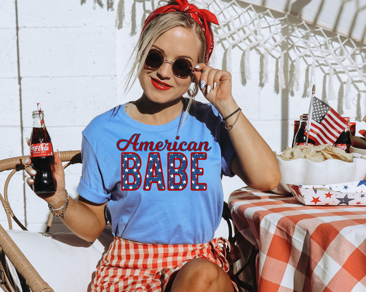 American Babe 4th of July Patriotic Graphic Tee