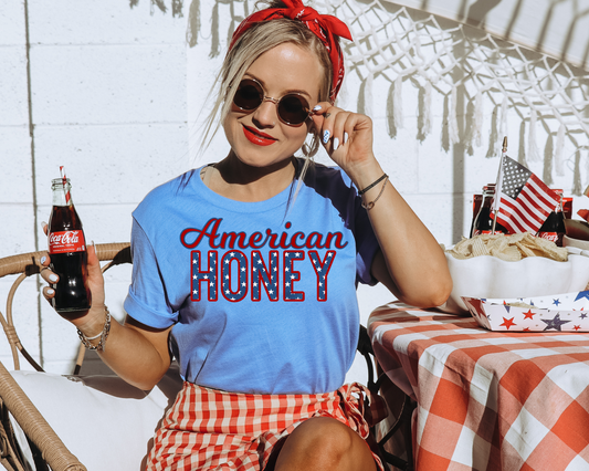 American Honey 4th Of July Patriotic Graphic Tee