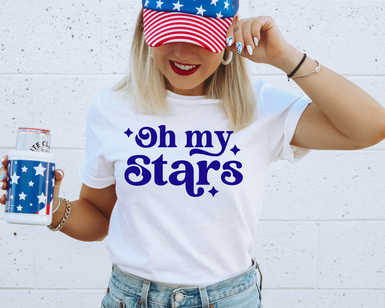 Oh My Stars 4th of July Patriotic Graphic Tee