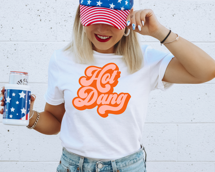 Hot Dang 4th of July Patriotic Graphic Tee