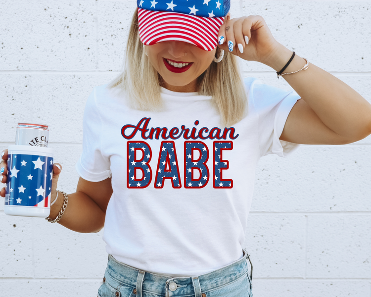 American Babe 4th of July Patriotic Graphic Tee