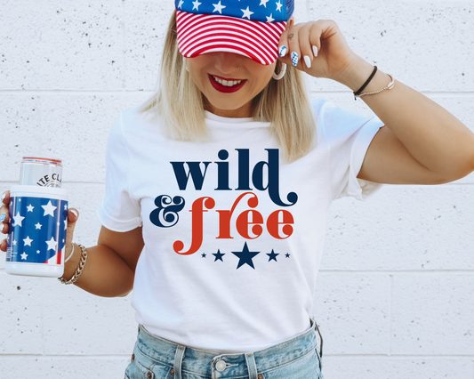 Wild&Free 4th Of July Patriotic Graphic Tee