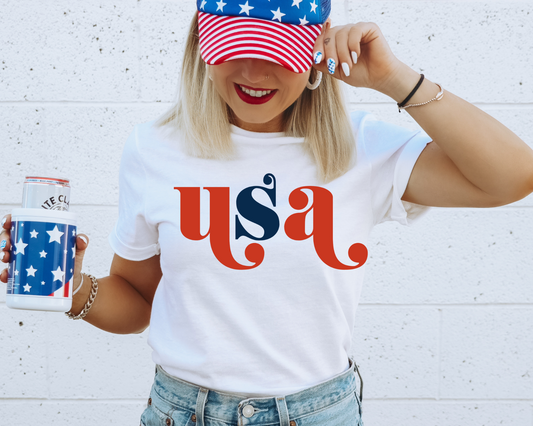 usa 4th Of July Patriotic Graphic Tee