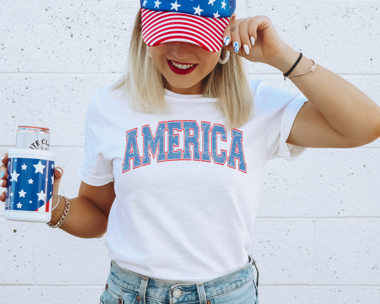 America 4th Of July Patriotic Graphic Tee