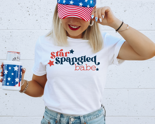 Star Spangled Babe 4th Of July Patriotic Graphic Tee