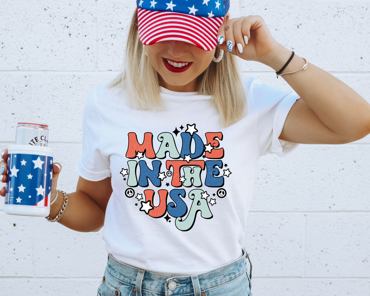 Made In The USA 4th Of July Patriotic Graphic Tee