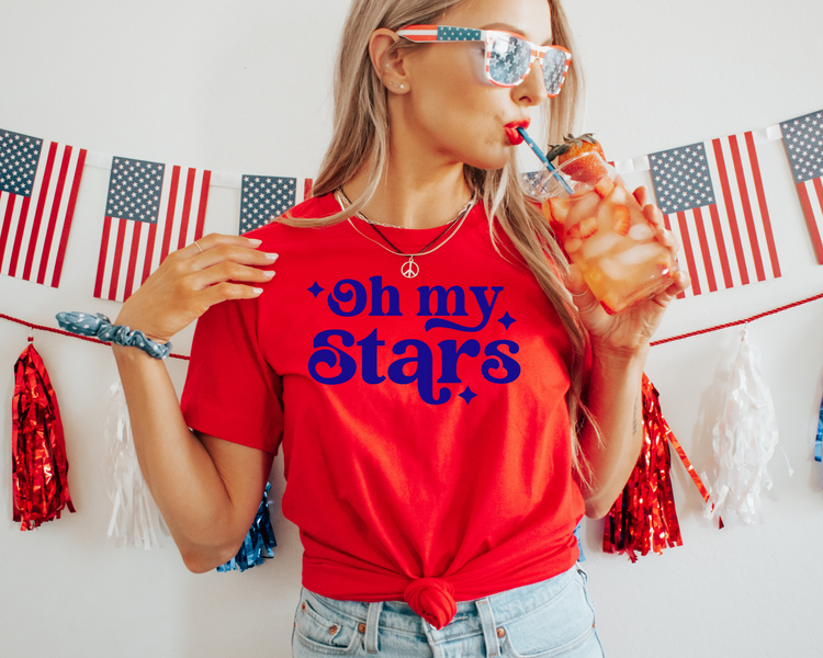 Oh My Stars 4th of July Patriotic Graphic Tee