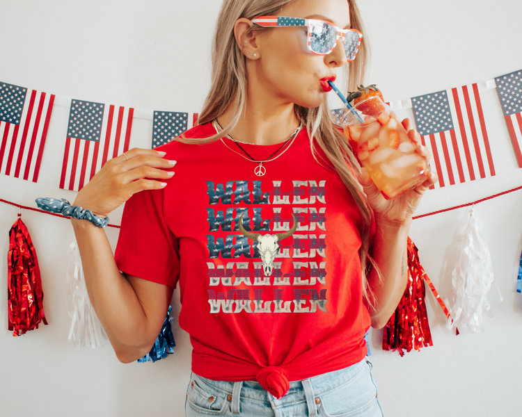 Wallen USA Patriotic Graphic Tee