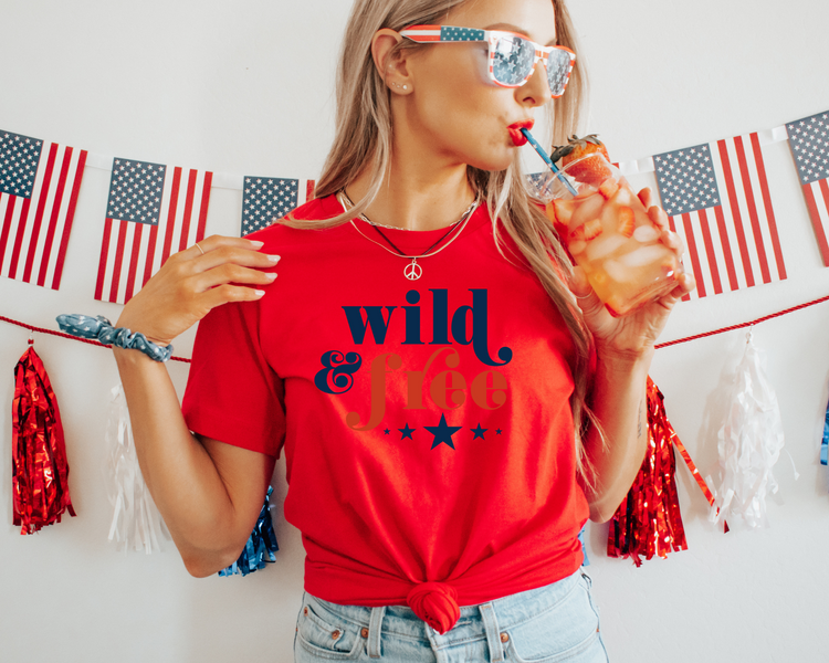 Wild&Free 4th Of July Patriotic Graphic Tee