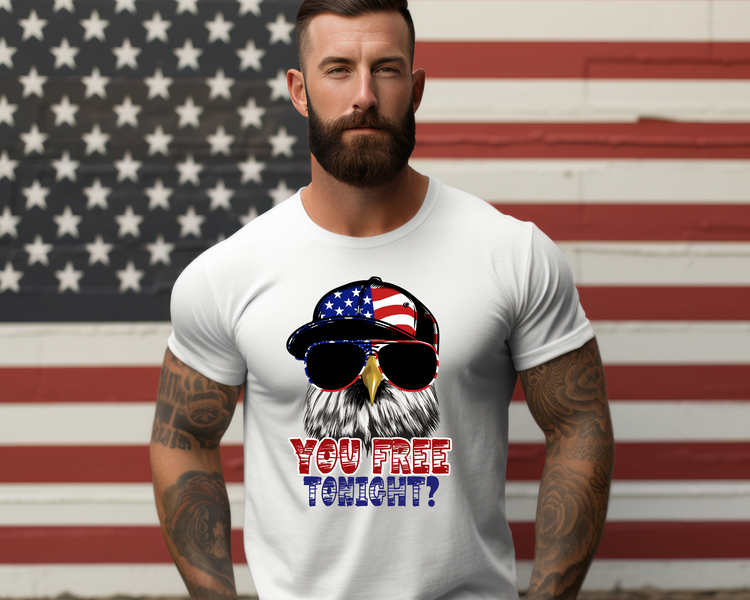 You Free Tonight? Mens 4th Of July Patriotic Graphic Tee