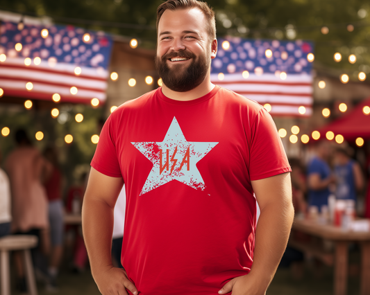 USA Stars 4th Of July Patriotic Graphic Tee