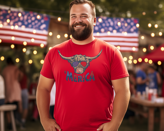 Moorica Mens 4th Of July Patriotic Graphic Tee