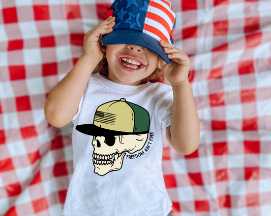 Skull 4th Of July Kids Graphic Tee