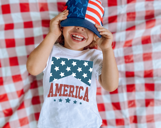 America 4th Of July Kids Graphic Tee