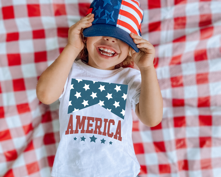 America 4th Of July Kids Graphic Tee