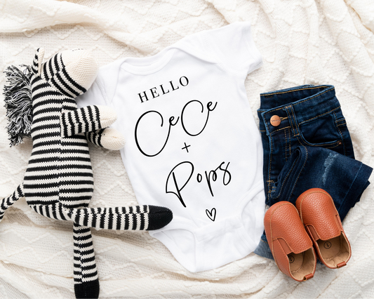 Hello CeCe + Pops Onesie®