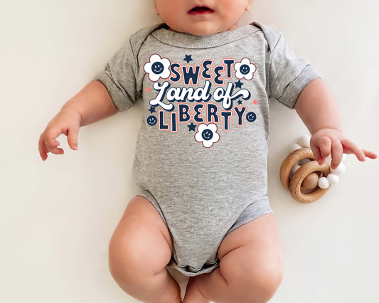 Sweet Land Of Liberty 4th Of July Kids Graphic Tee