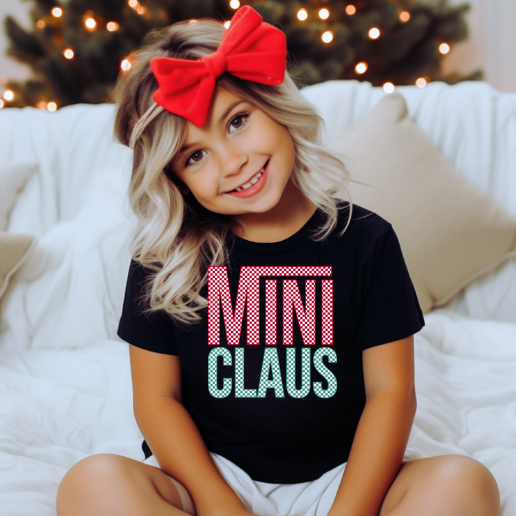 Mini Claus Christmas Kids Graphic Tee