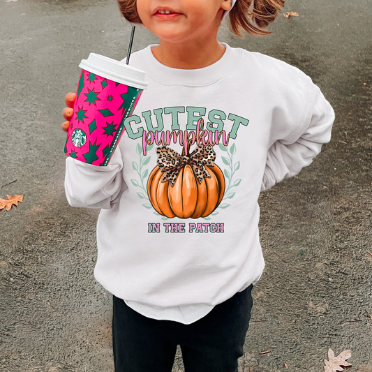 Cutest Pumpkin In The Patch Kids Sweatshirt