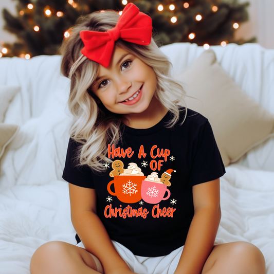 Have A Cup Of Christmas Cheer Kids Graphic Tee