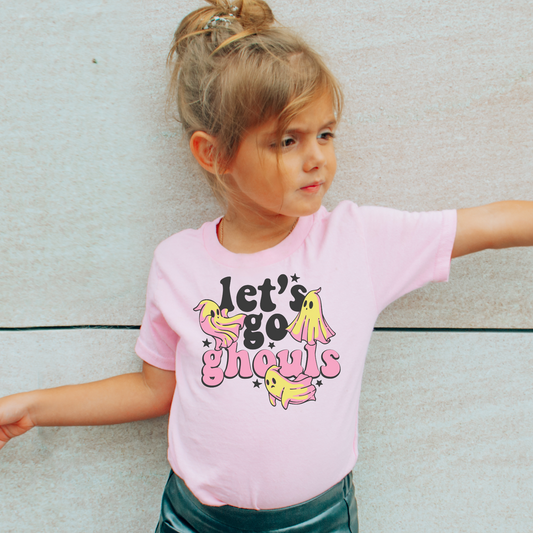 Lets Go Gouls Halloween Kids Graphic Tee