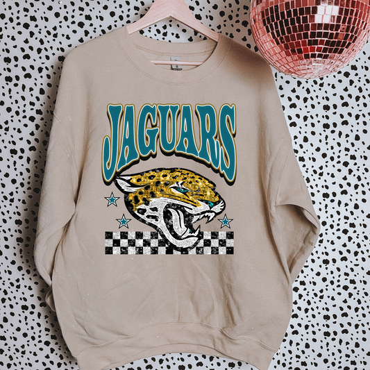 Faux Glitter Jaguars Sweatshirt