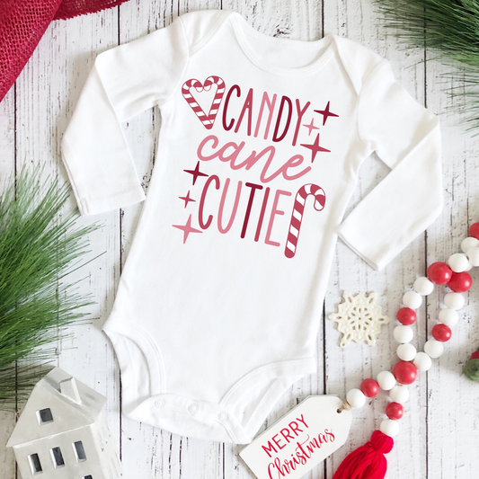 Candy Cane Cutie Christmas Onesie