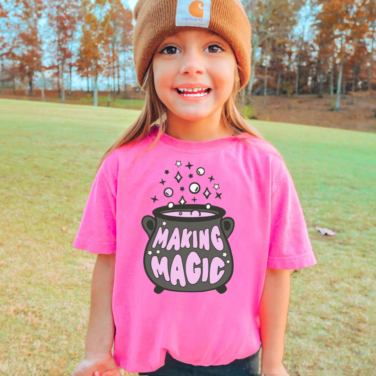 Making Magic Comfort Colors Youth Halloween Graphic Tee