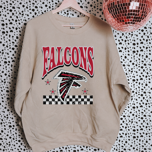 Faux Glitter Falcons Sweatshirt