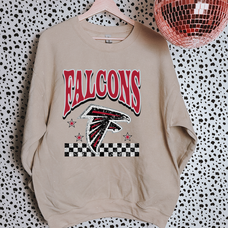 Faux Glitter Falcons Sweatshirt