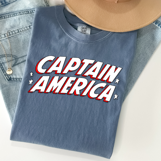 Captain America Comfort Colors Graphic Tee