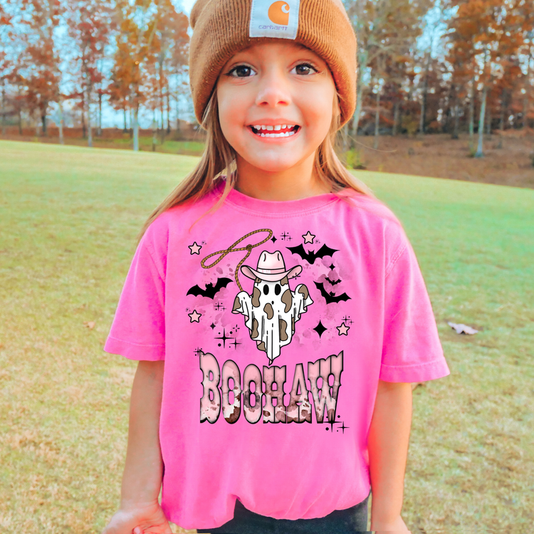 BooHaw Comfort Colors Youth Halloween Graphic Tee