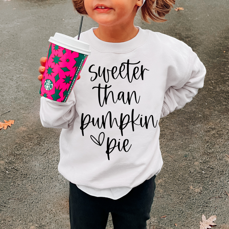 Sweeter Than Pumpkin Pie Kids Sweatshirt