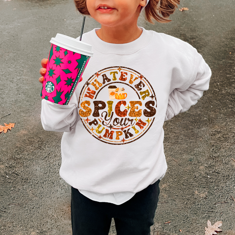 Whatever Spices Your Pumpkin Kids Sweatshirt