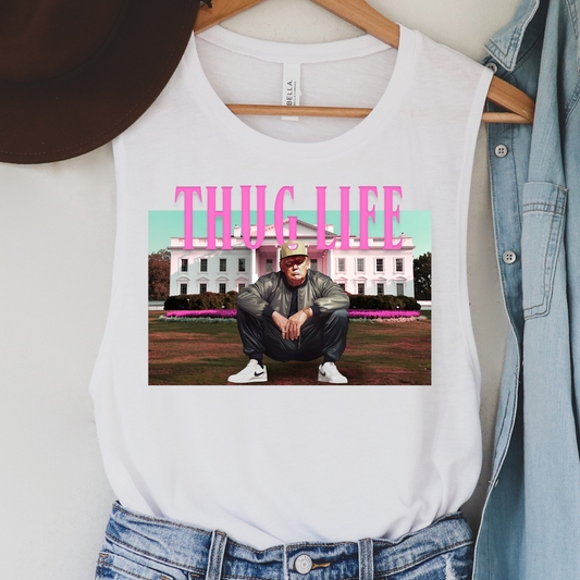 Thug Life Pink Political Tank Top