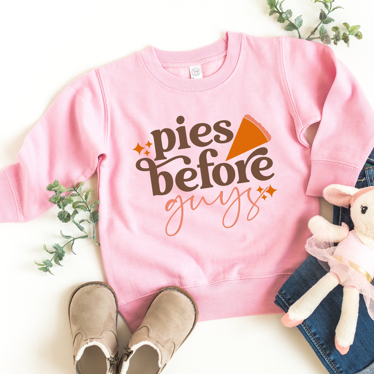 Pies Before Guys Kids Sweatshirt