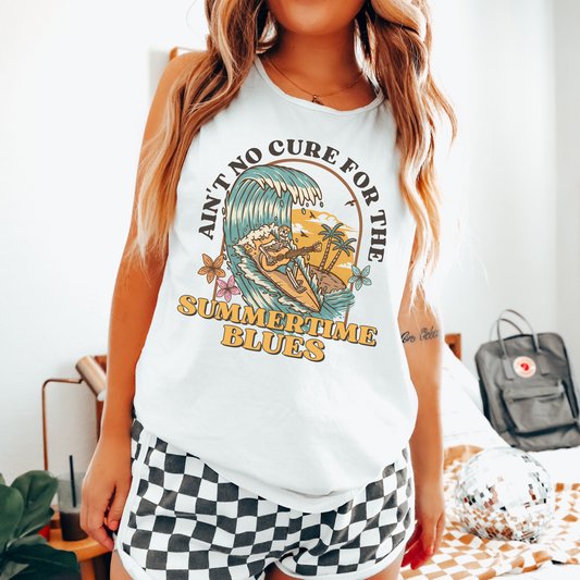 Ain't No Cure For Summertime Blues Comfort Colors Tank Top