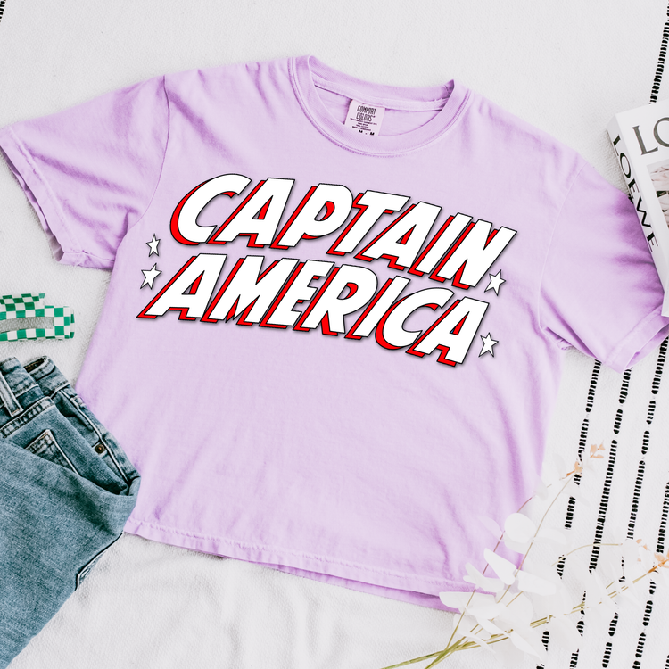 Captain America Comfort Colors Graphic Tee