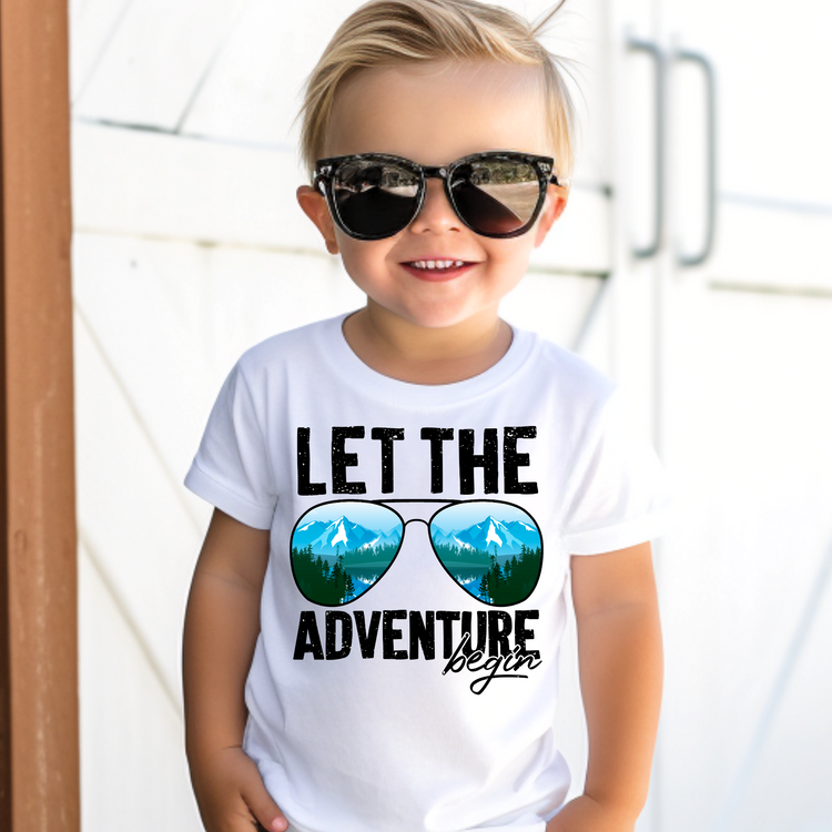 Let The Adventure Begin Kids Summer Graphic Tee