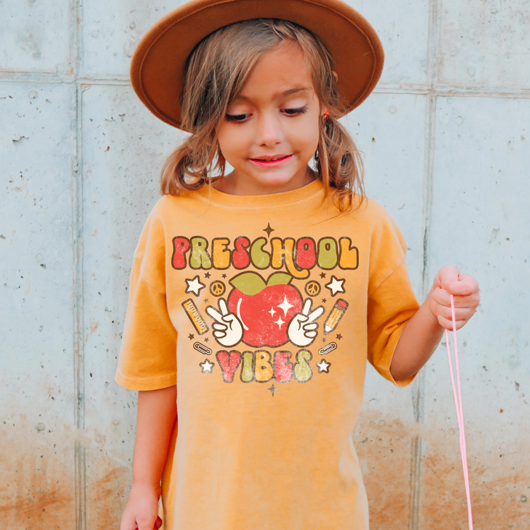 Preschool Vibes Comfort Colors Youth Graphic Tee