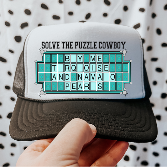 Solve The Puzzle Cowboy Otto Trucker Hat