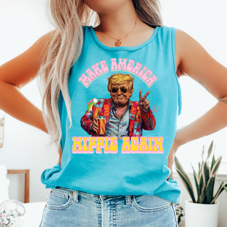 Make America Hippie Again Comfort Colors Tank Top