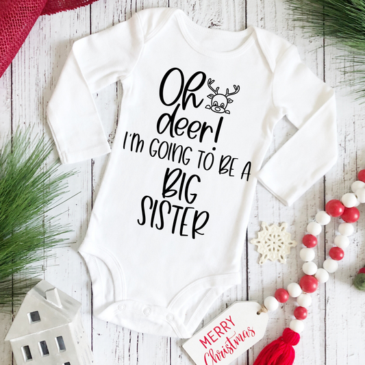 I'm Going To Be A Big Sister Christmas Onesie