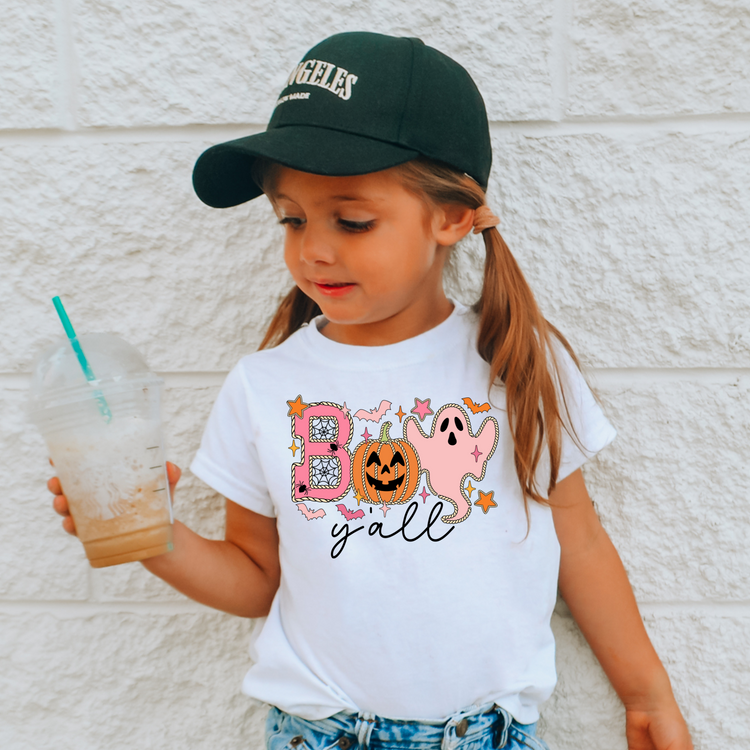 Boo Yall Season Halloween Kids Graphic Tee