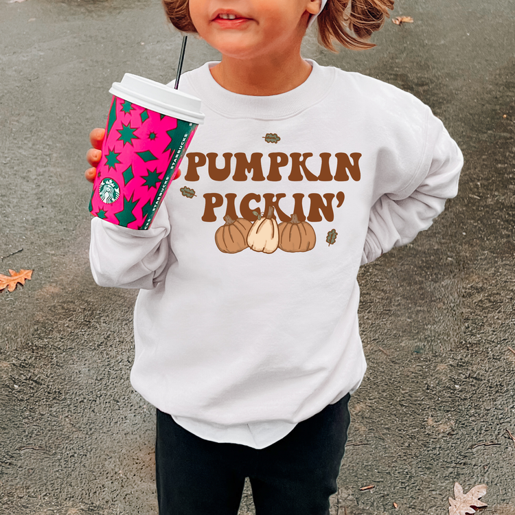 Pumpkin Pickin Kids Sweatshirt