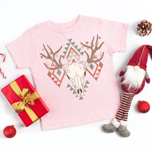 Skull Christmas Kids Graphic Tee