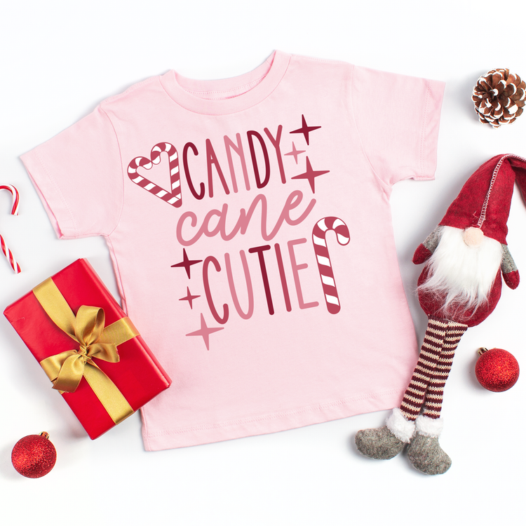 Candy Cane Cutie Christmas Kids Graphic Tee