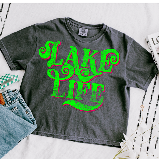 Lake Life Cropped Comfort Colors Graphic Tee