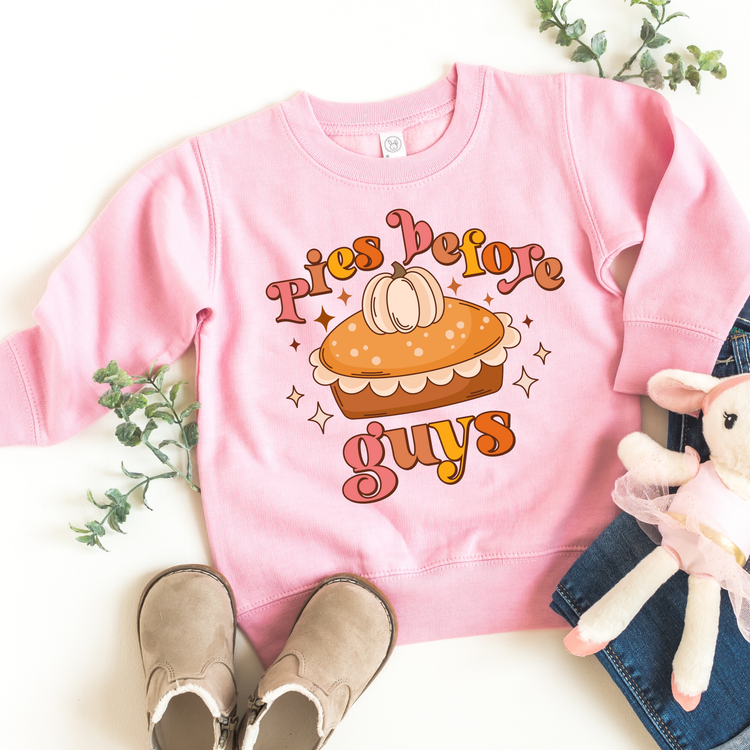 Pies Before Guys Kids Sweatshirt