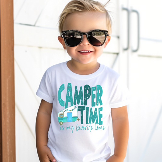 Camper Time Kids Summer Graphic Tee